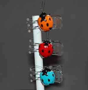 Orchid Stem Clips, Lady Bug