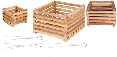 6 in. Square Wooden Basket