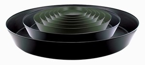 Pot Saucers, Black Plastic